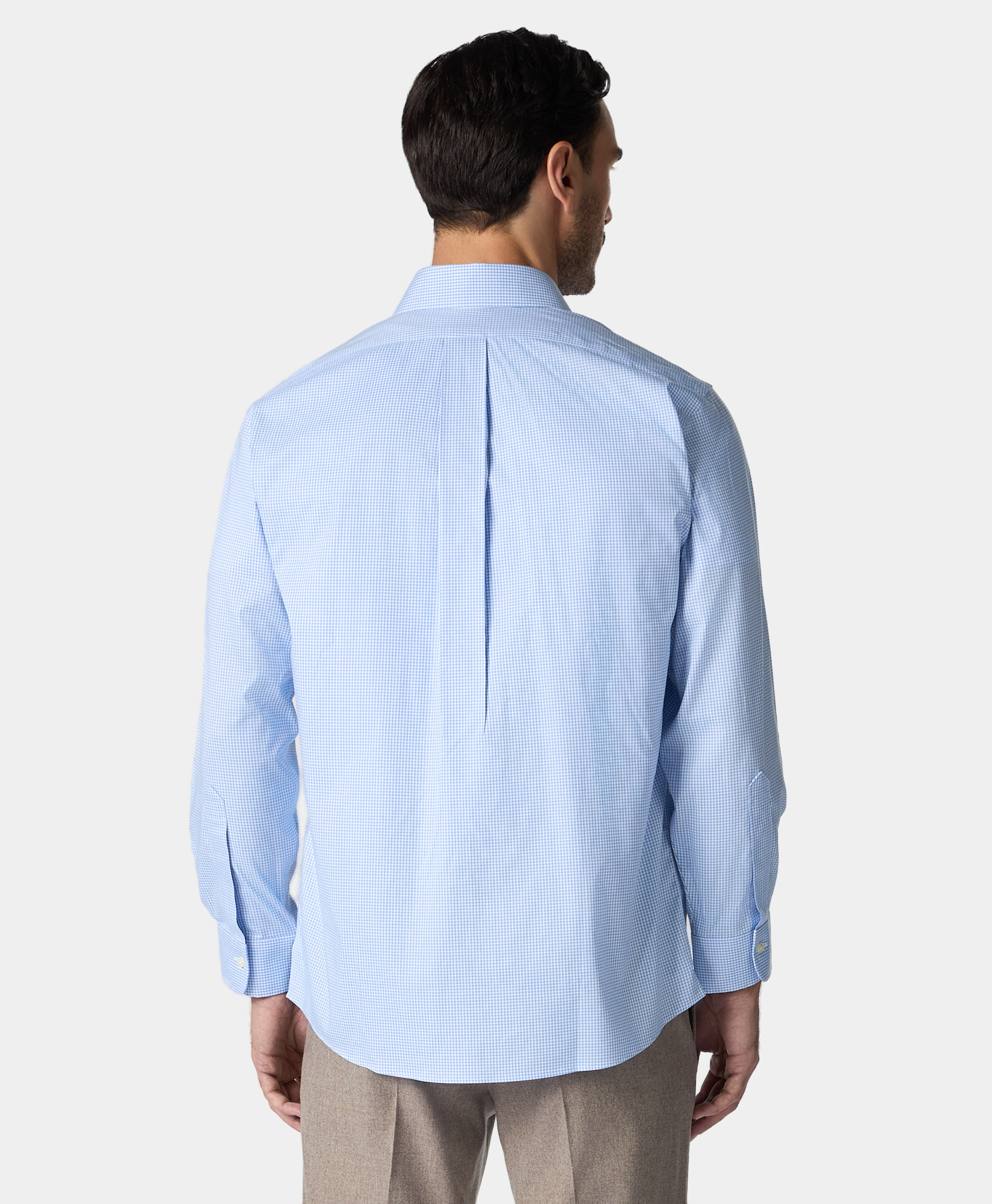  Brooks Brothers Anzughemd Aus Stretch-supima-baumwolle Mit Polo-button-down-kragen Im Slim Fit - Mann Formelle Hemden Blau 18h 
