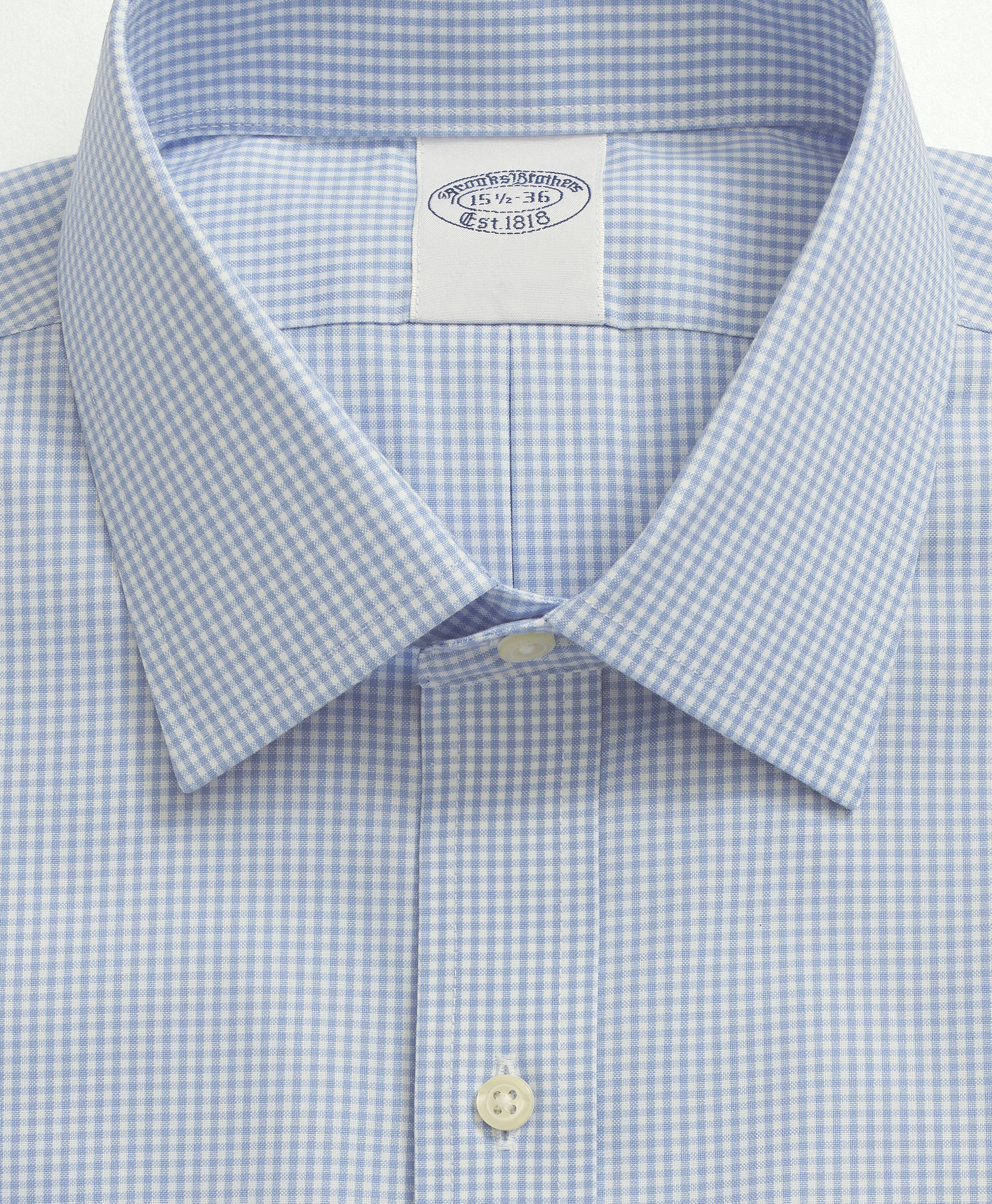  Brooks Brothers Slim Fit Non-iron Oxford Pinpoint Shirt With Ainsley Collar - Man Dress Shirts Blue 17h 