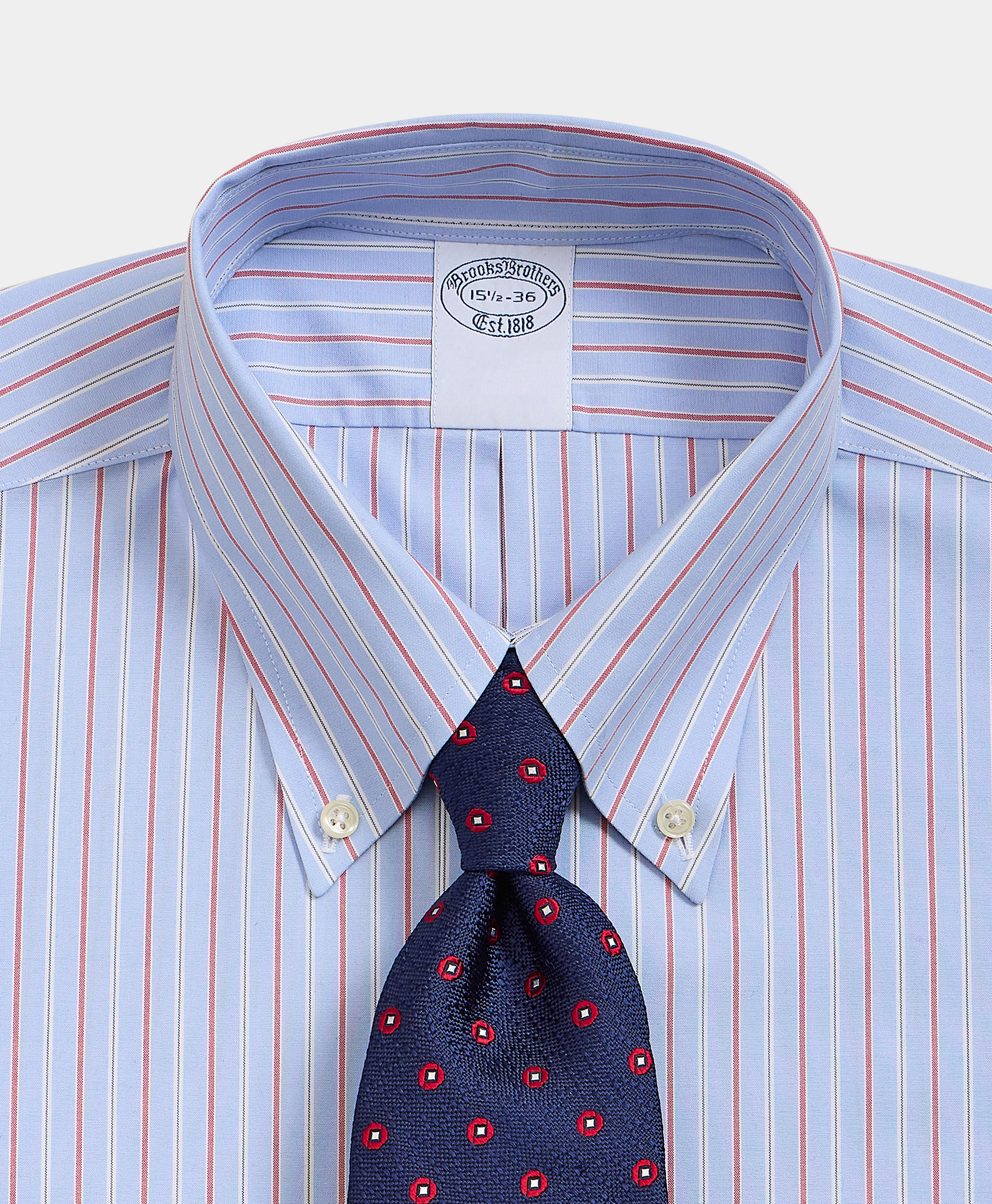  Brooks Brothers Camicia Regular Fit Non-iron In Cotone Con Collo Button Down - Uomo Camicie Formali Blu 18 