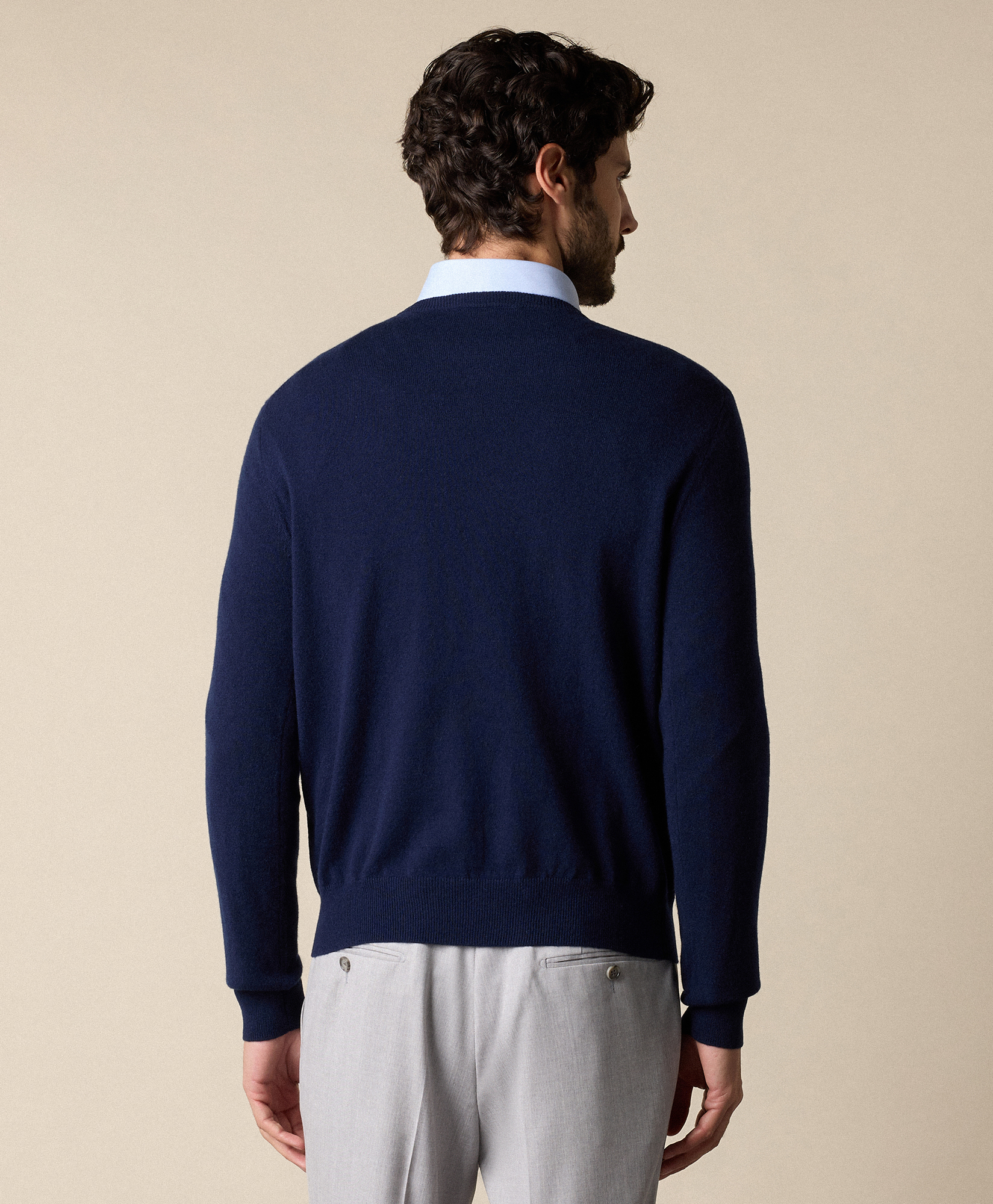  Brooks Brothers Rundhals-pullover Aus Kaschmir - Mann Strickwaren Marineblau Xxxl 