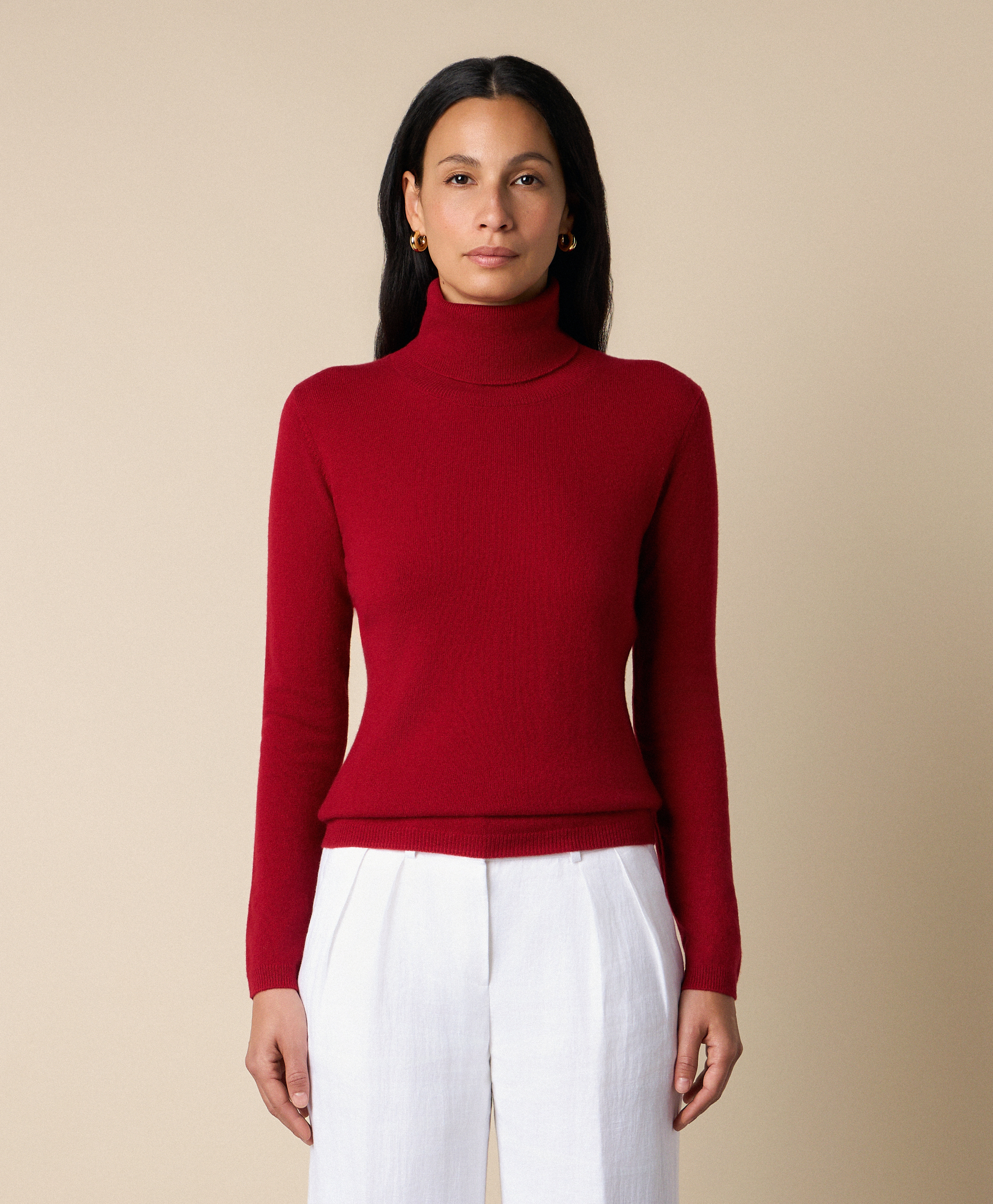  Brooks Brothers Rollkragenpullover Aus Kaschmir - Frau Strickwaren Rot L 