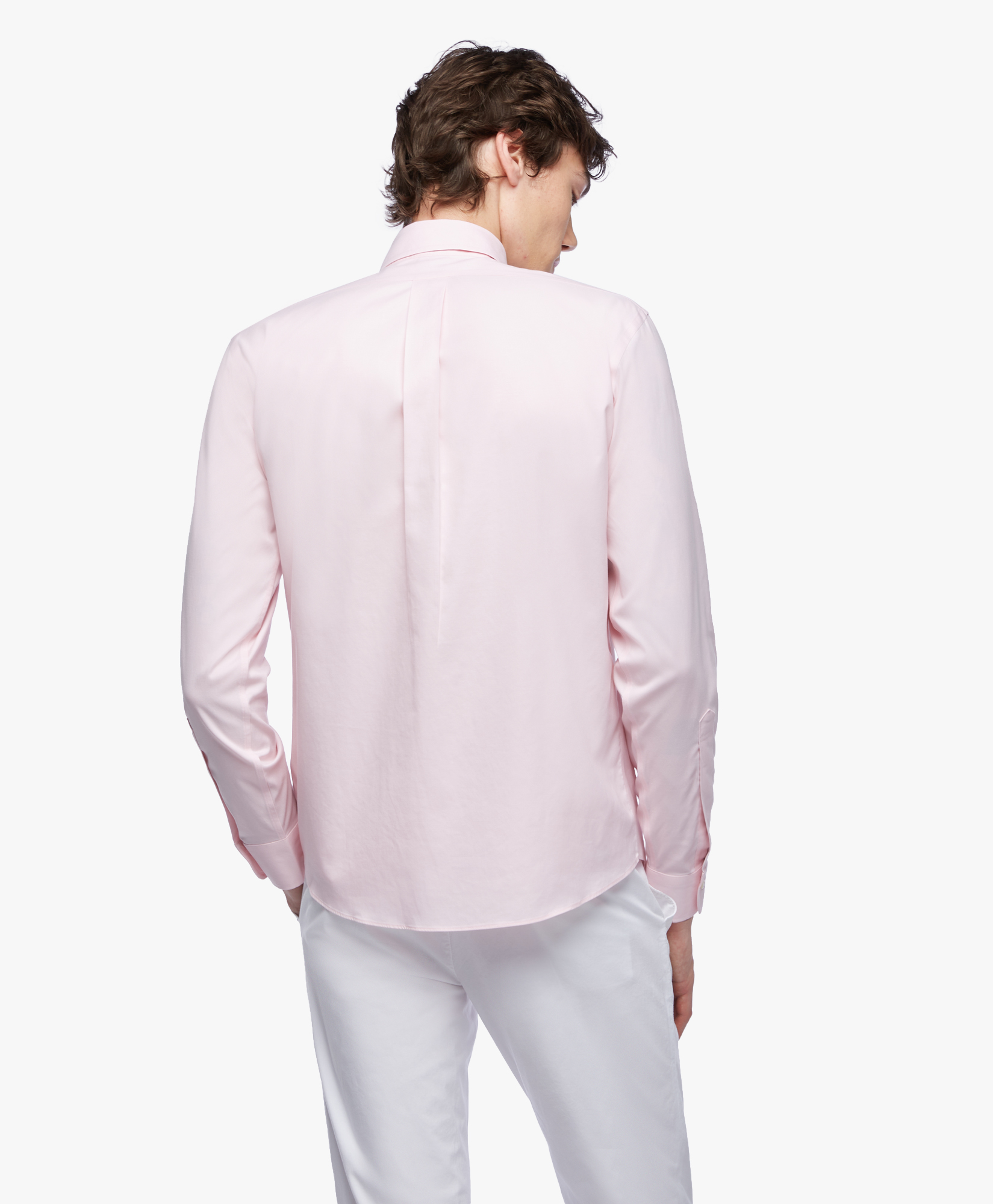  Brooks Brothers Regular Fit Non-iron Supima Oxford Pinpoint Shirt With Button Down Collar - Man Dress Shirts Pink 15h 