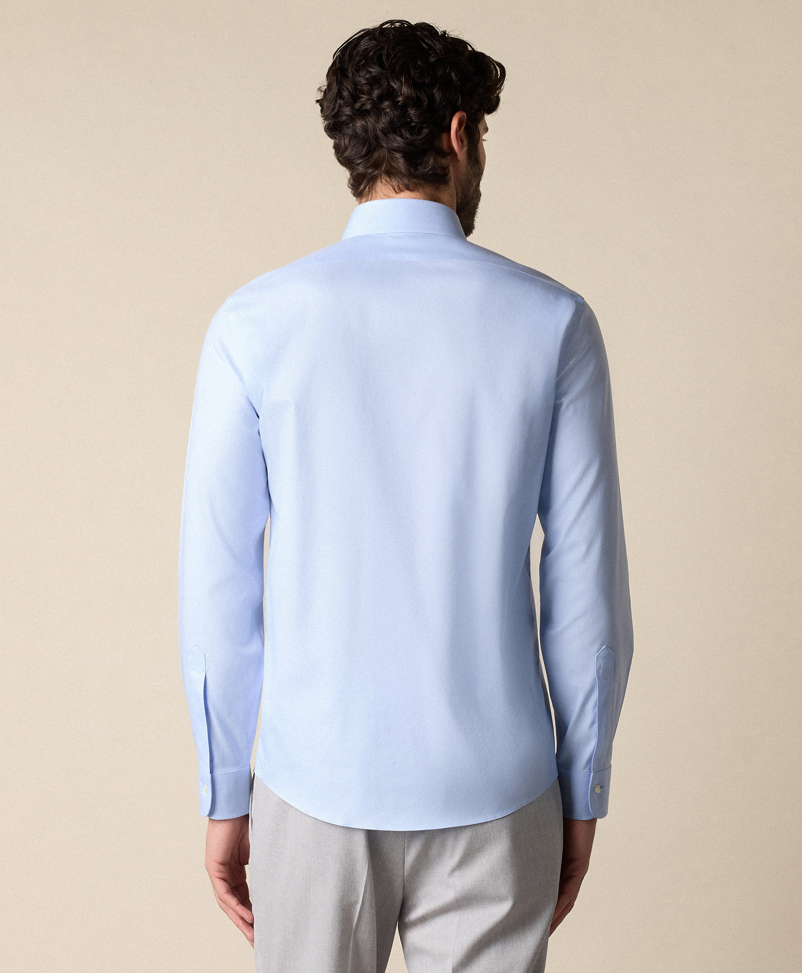  Brooks Brothers Slim Fit Non-iron Oxford Pinpoint Shirt With Button Down Collar - Man Dress Shirts Light Blue 17 