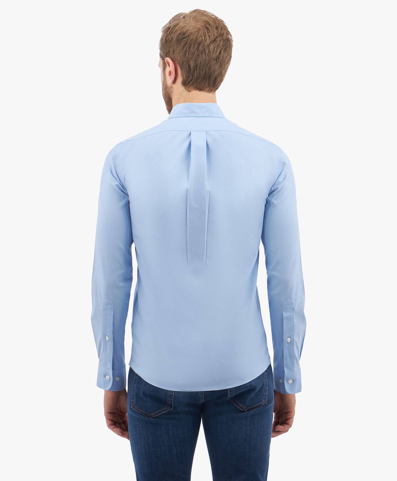  Brooks Brothers Camicia Slim Fit Non-iron In Oxford Pinpoint Con Collo Button Down - Uomo Camicie Casual Blu Xxl 