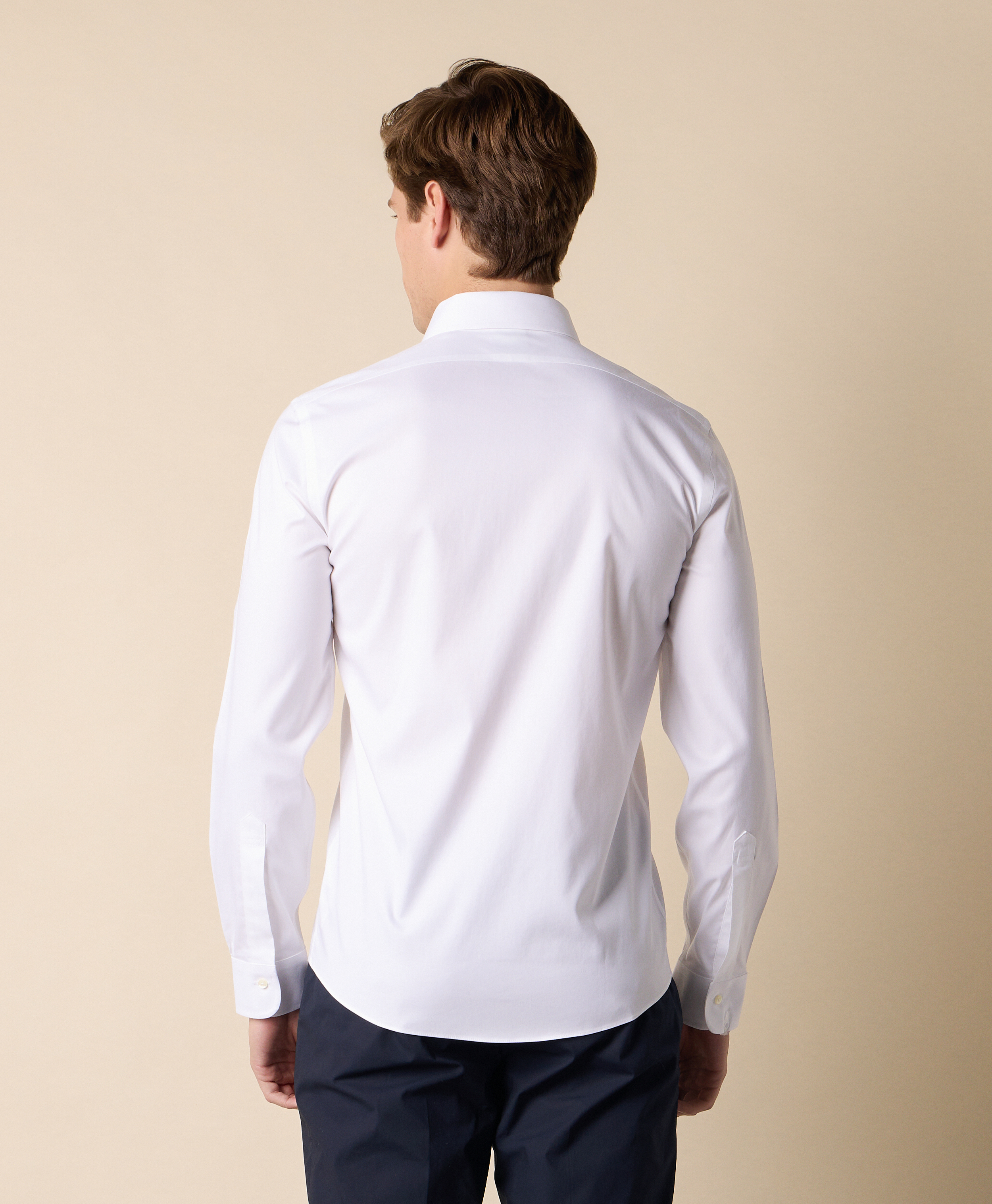  Brooks Brothers Slim Fit Non-iron Oxford Pinpoint Shirt With Ainsley Collar - Man Dress Shirts White 15 