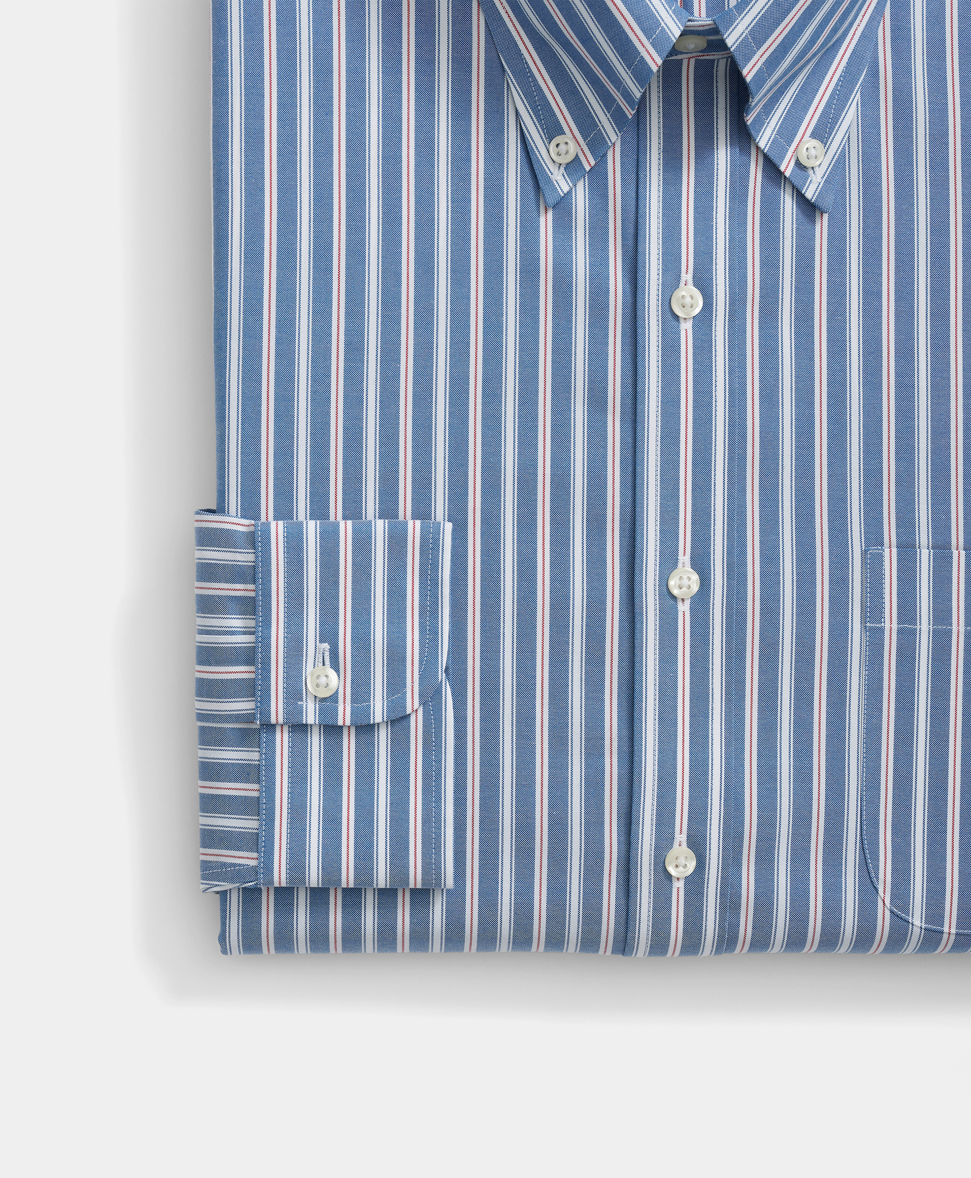  Brooks Brothers Regular Fit Non-iron Oxford Pinpoint Button Down Shirt - Man Dress Shirts Bright Blue 17h 