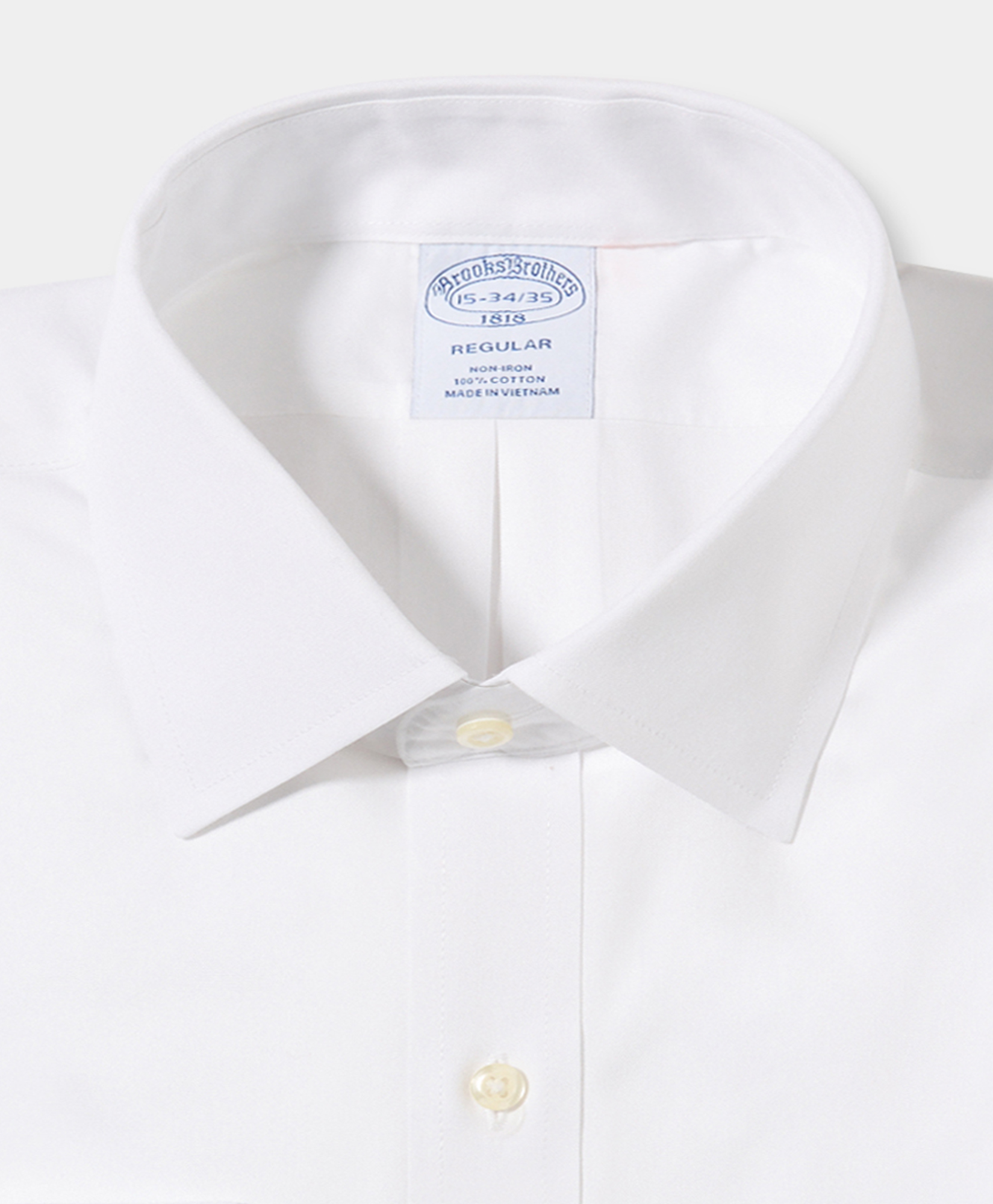  Brooks Brothers Regular Fit Non-iron Oxford Pinpoint Shirt With Ainsley Collar - Man Dress Shirts White 17h 