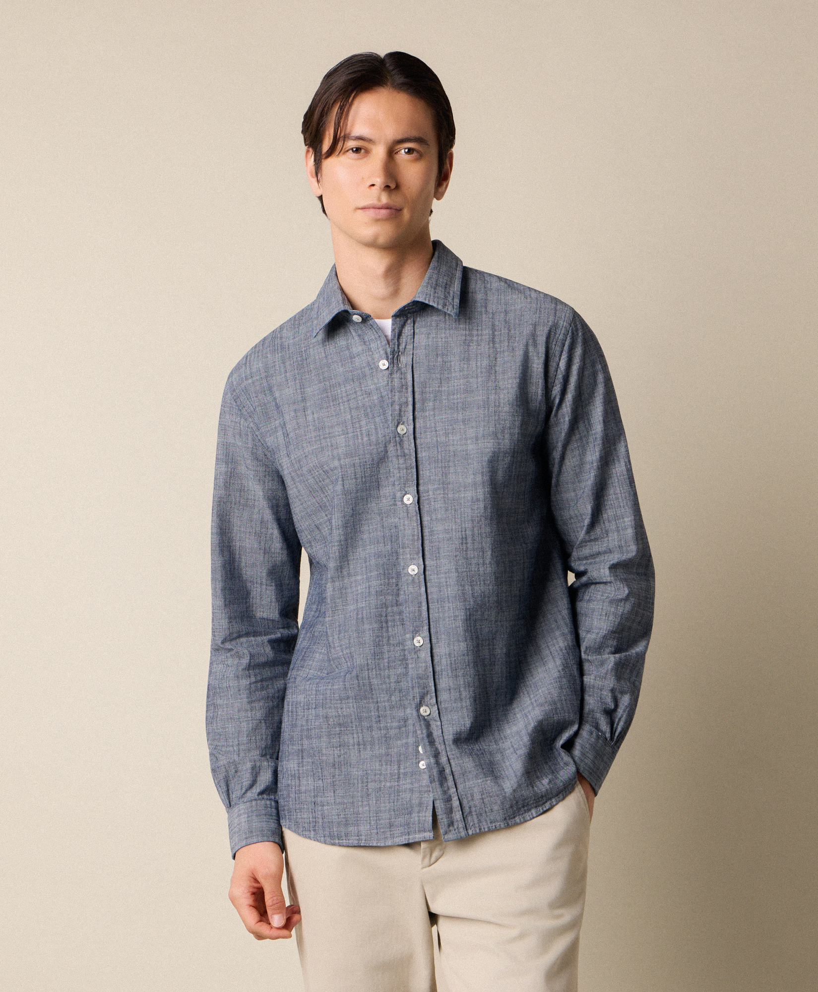  Brooks Brothers Chemise Slim Fit En Coton Avec Col Classique - Homme Chemises Décontractées Gris Pierre Xxxl 