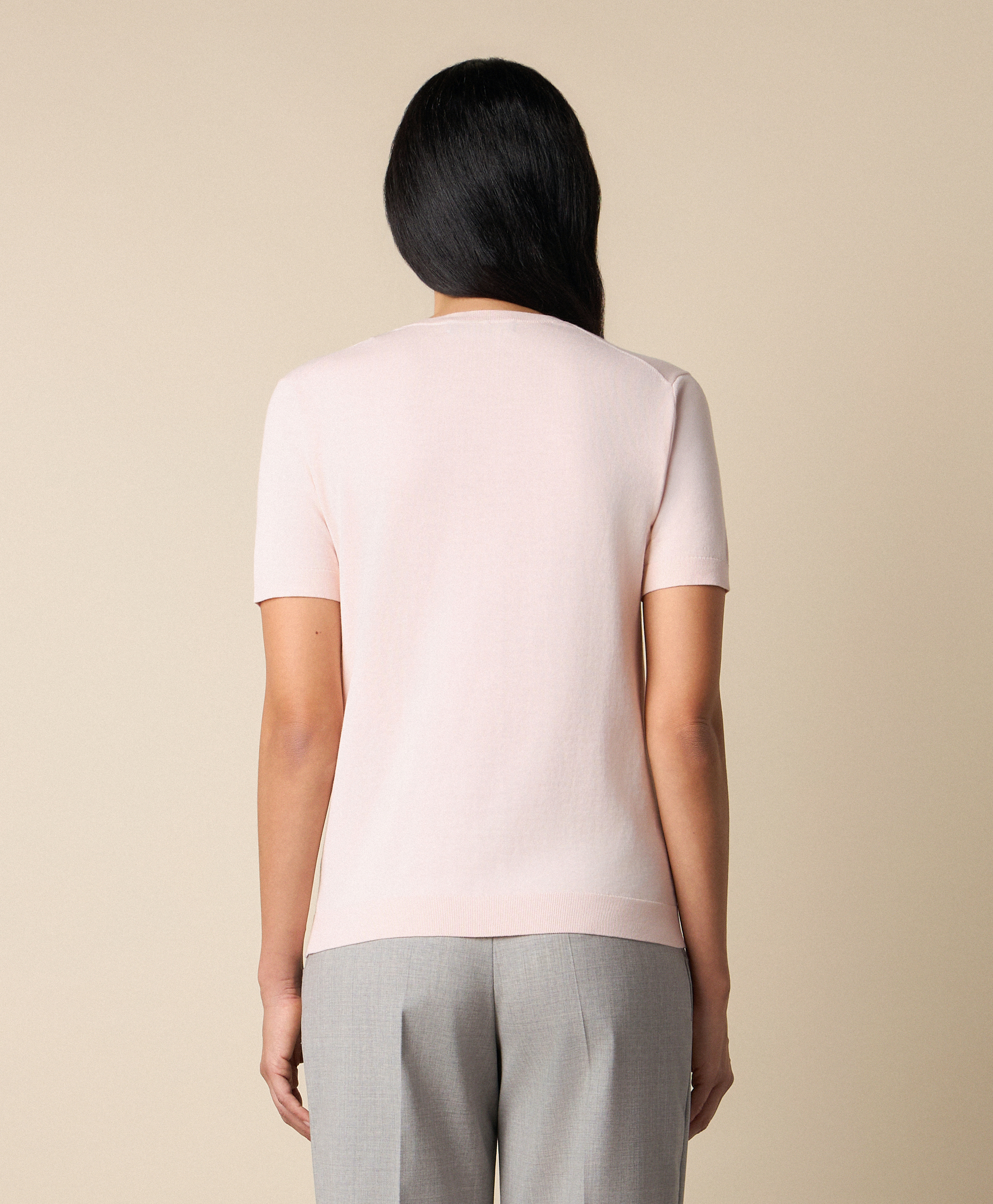  Brooks Brothers Oberteil Aus Baumwollstrick - Frau Strickwaren Rosa L 