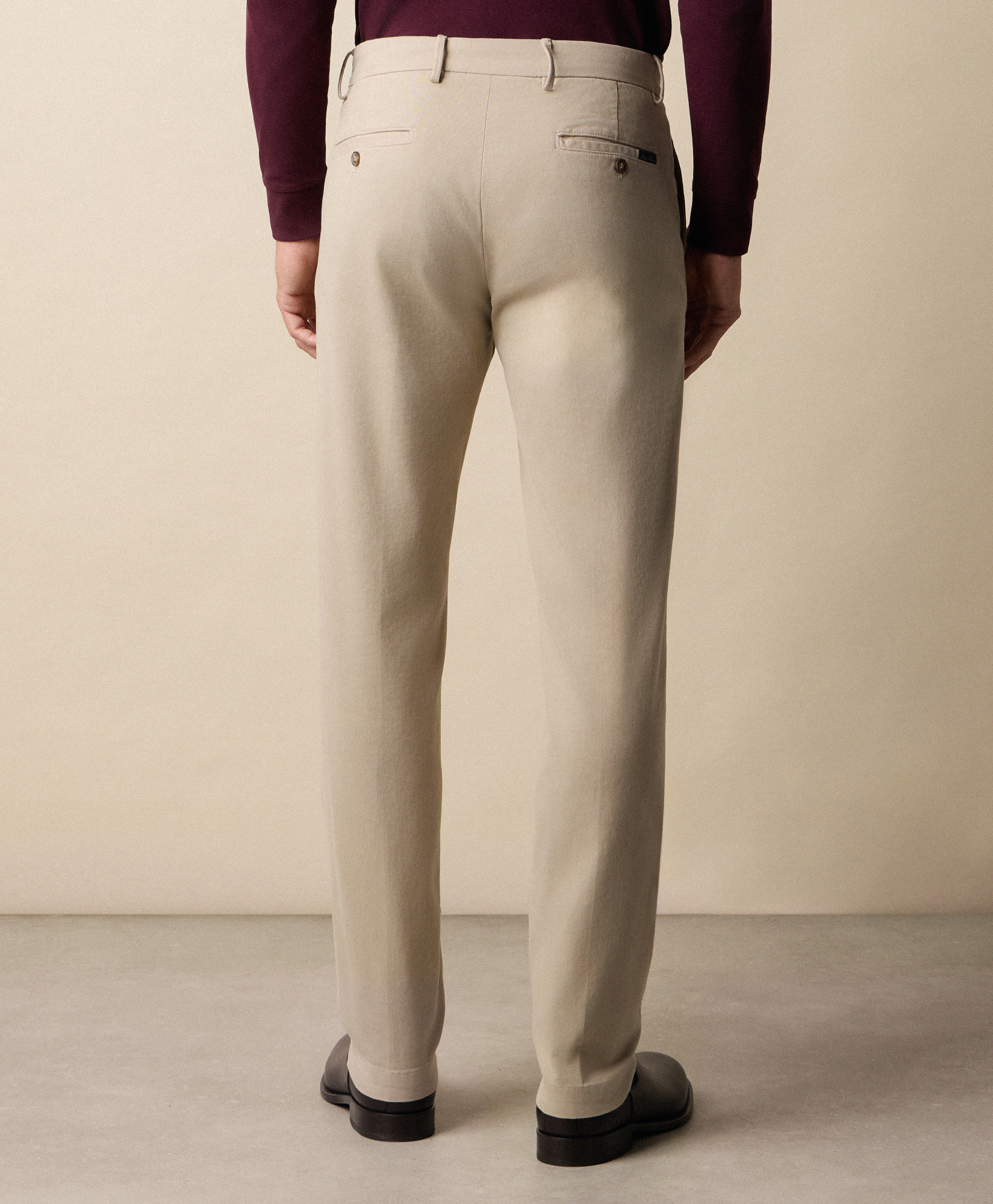  Brooks Brothers Regular Fit Chino Aus Stretch-baumwolle Microtwill - Mann Freizeit-hosen Steingrau 30 