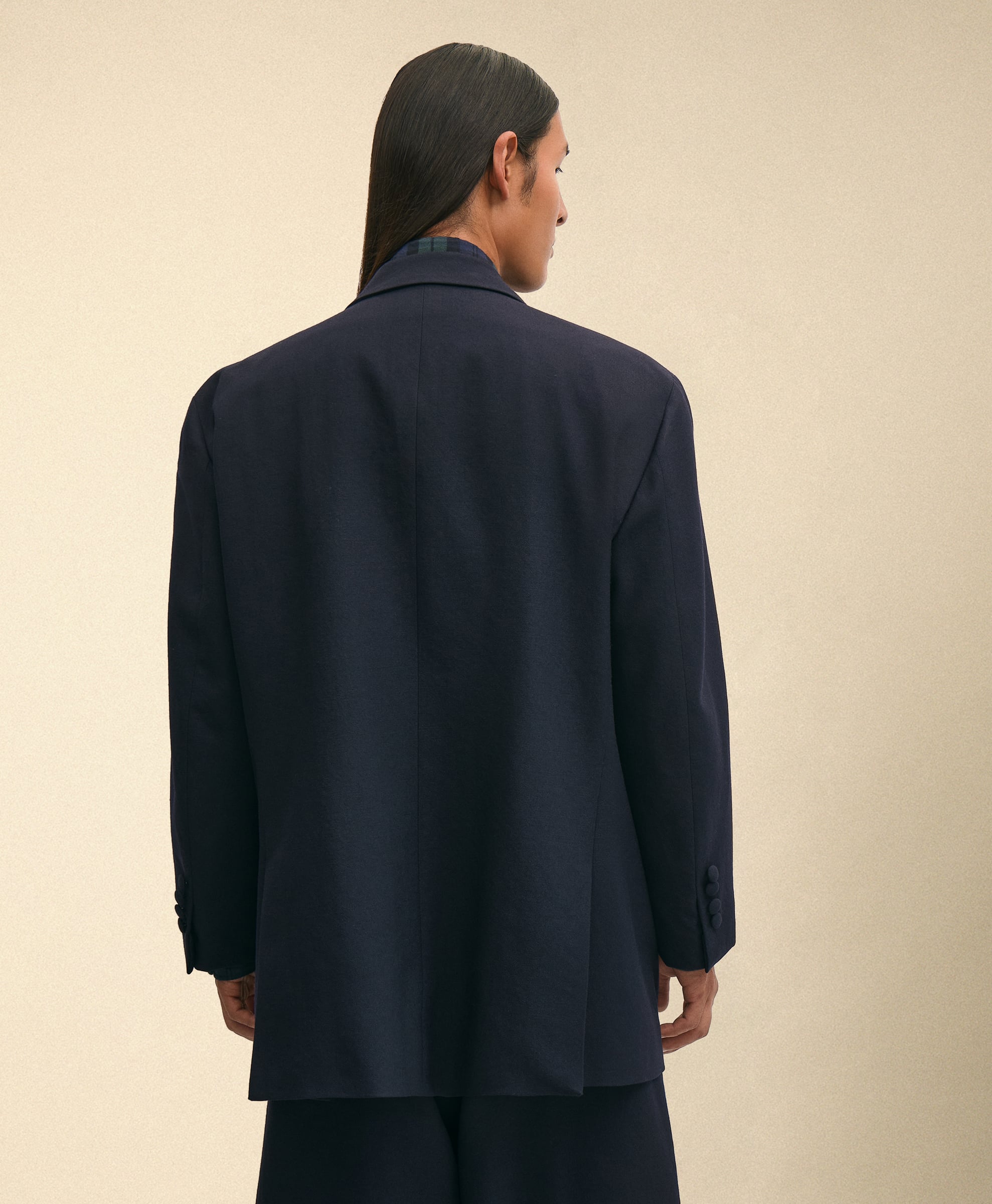  Brooks Brothers Brooks Brothers X Engineered Garments - Smokingjacke Aus Wolle - Mann Engineered Garments X Brooks Brothers Marineblau M 