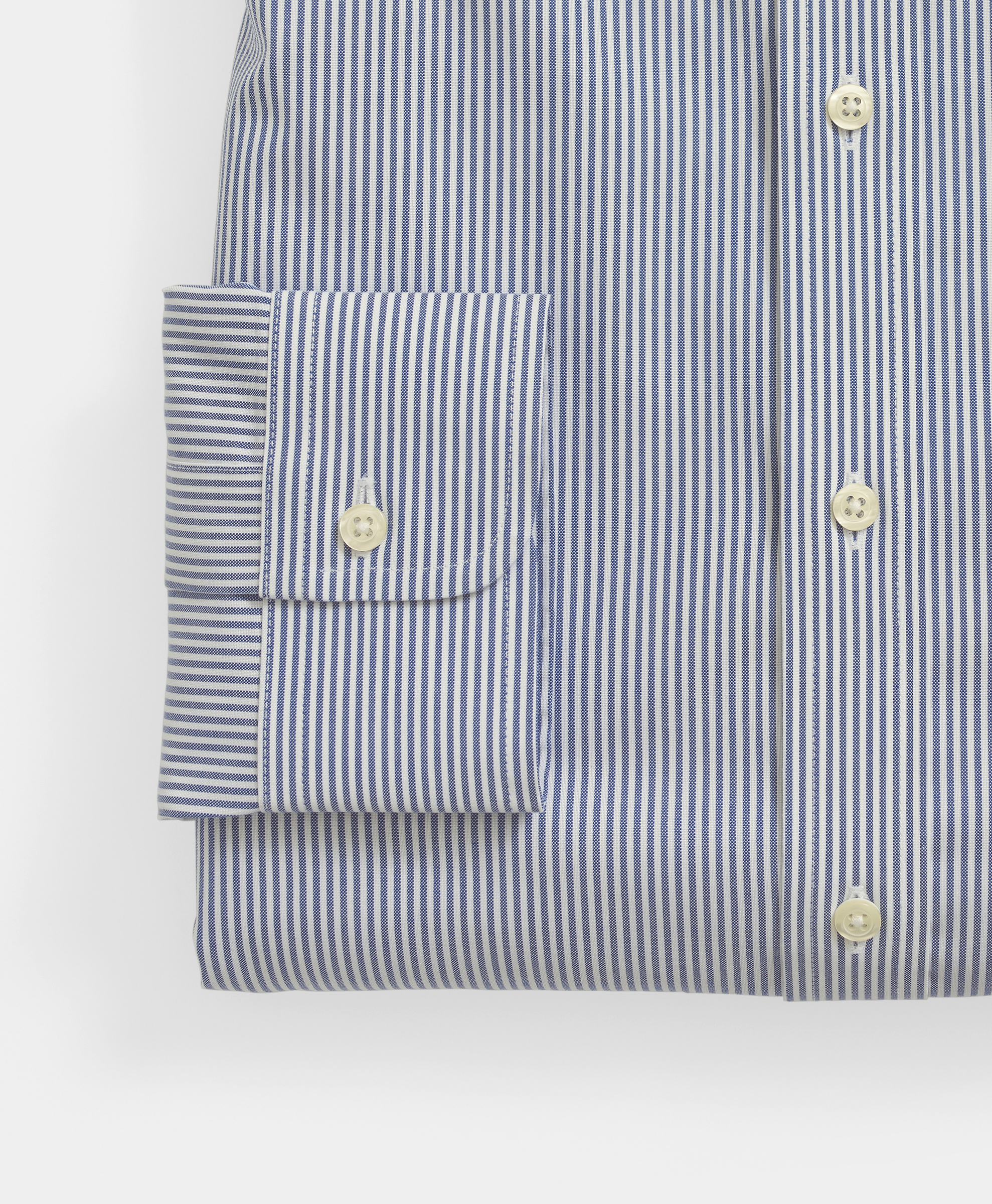  Brooks Brothers Camicia Oxford Pinpoint A Righe Non-iron Slim Fit Con Collo Button Down - Uomo Camicie Formali Blu 15 