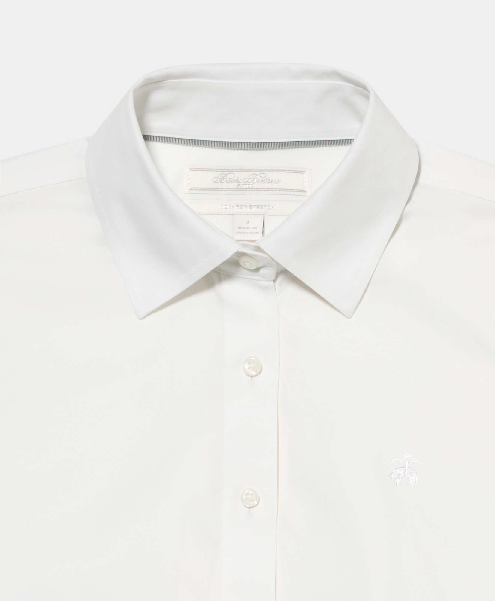  Brooks Brothers Fitted Non-iron Oxford Pinpoint Supima Shirt With Forward Point Collar - Woman Shirts And Blouses White 4 